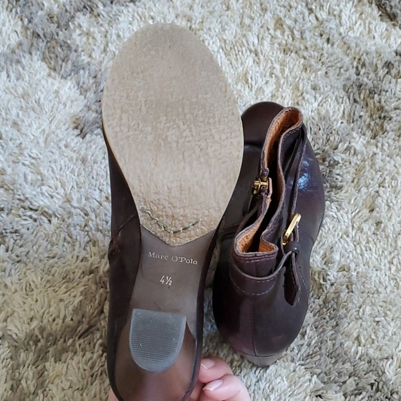 Marc O'Polo leather heeled ankle boots - Picture 5 of 9